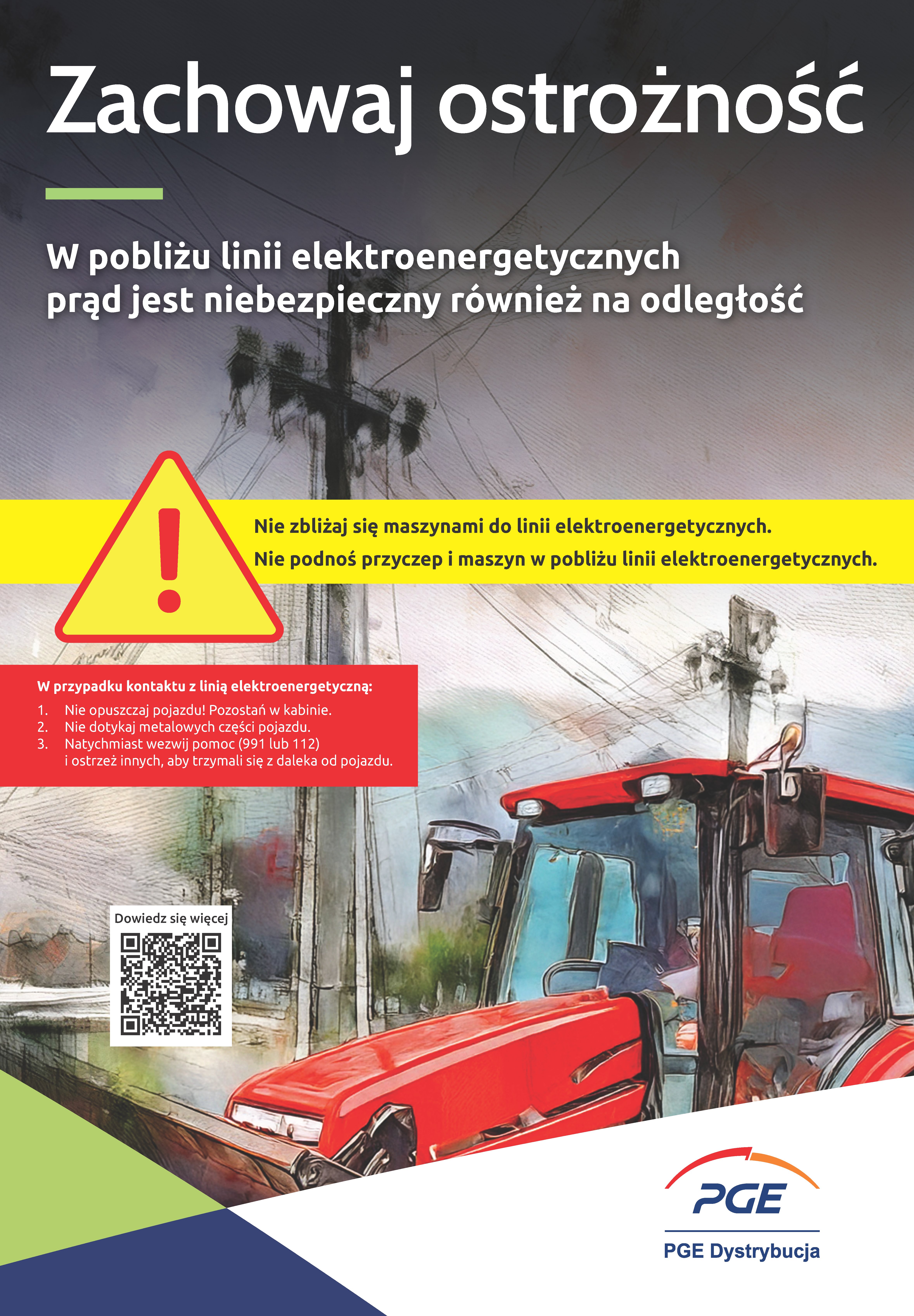 Komunikat PGE Dystrybucja dot. zachowania zasad bezpieczeństwa w trak…