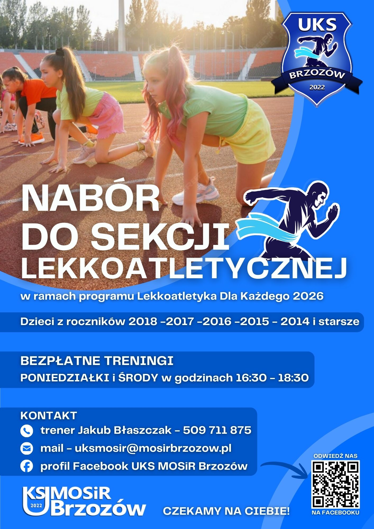 Nabór do sekcji lekkoatletycznej UKS MOSiR Brzozów