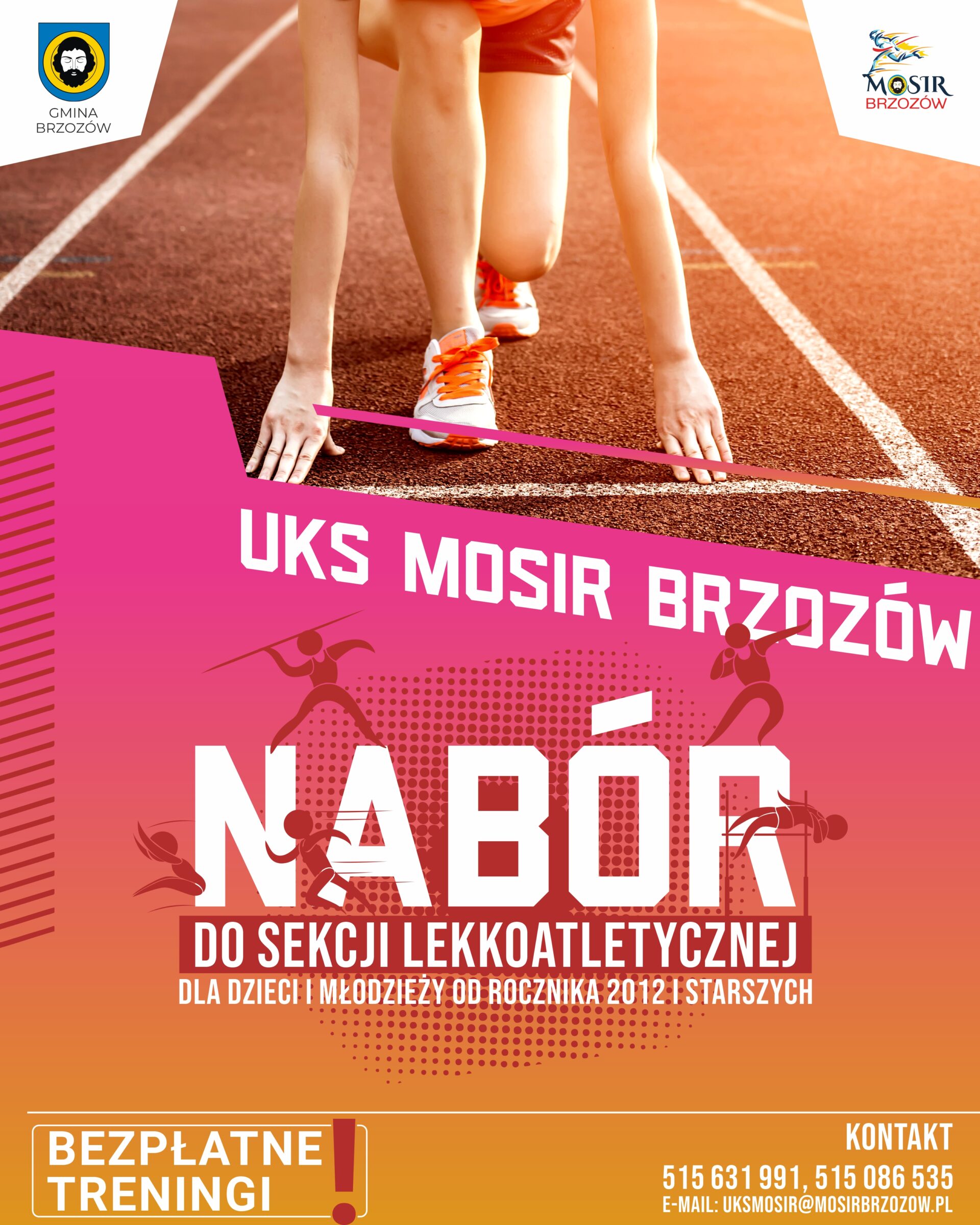 UKS MOSiR Brzozów ogłasza nabór do sekcji lekkoatletycznej