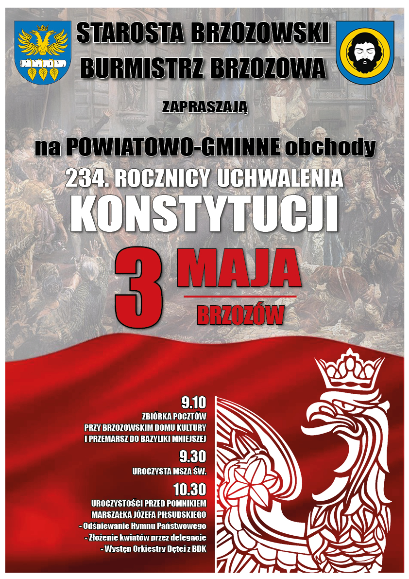 Powiatowo-Gminne obchody 234. rocznicy uchwalenia Konstytucji 3 Maja