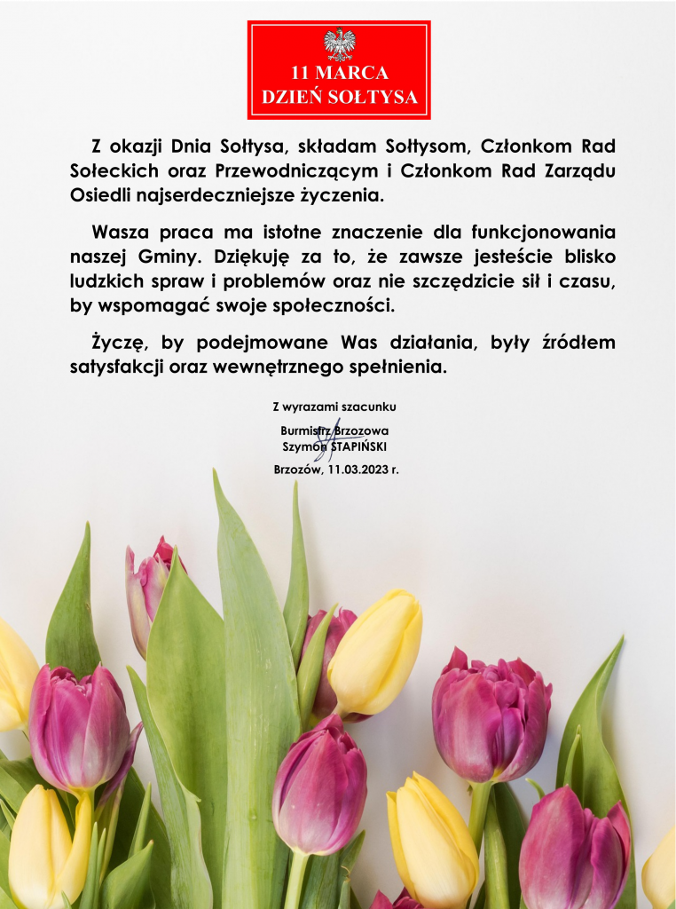 Dzień Sołtysa (11.03.2023 r.)