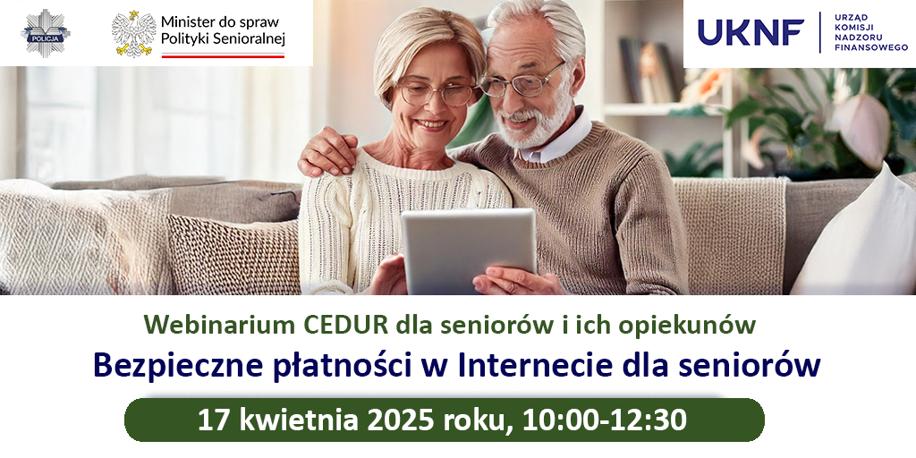Weź udział w webinarium „Bezpieczne płatności w Internecie dla seniorów”