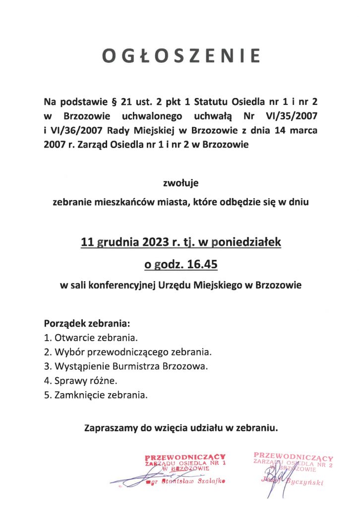 Zebranie z mieszkańcami Brzozowa