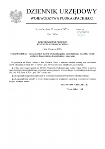 Rozporządzenie Wojewody Podkarpackiego z dnia 11 czerwca 2025 r. w sprawie uchylenia rozporządzenia w sprawie zwalczania zgnilca amerykańskiego pszczół