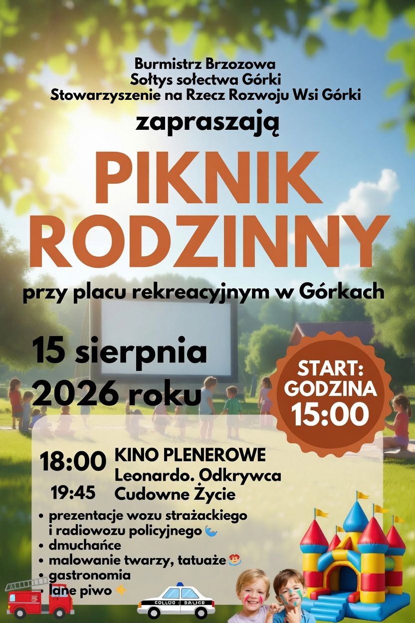 Piknik Rodzinny i Kino Plenerowe w Górkach