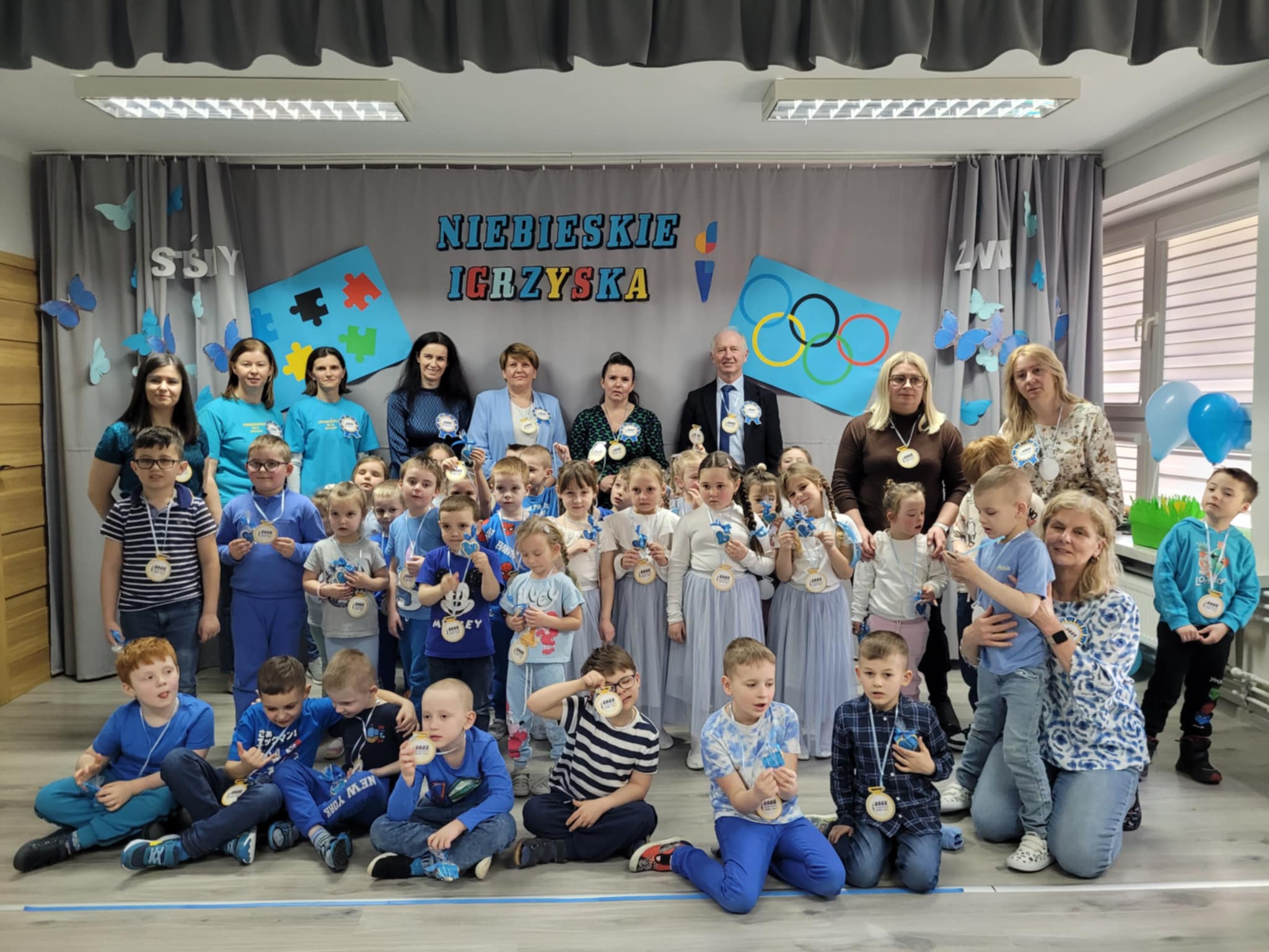 Niebieskie Igrzyska w Przedszkolu Samorządowym Nr 2 w Brzozowie