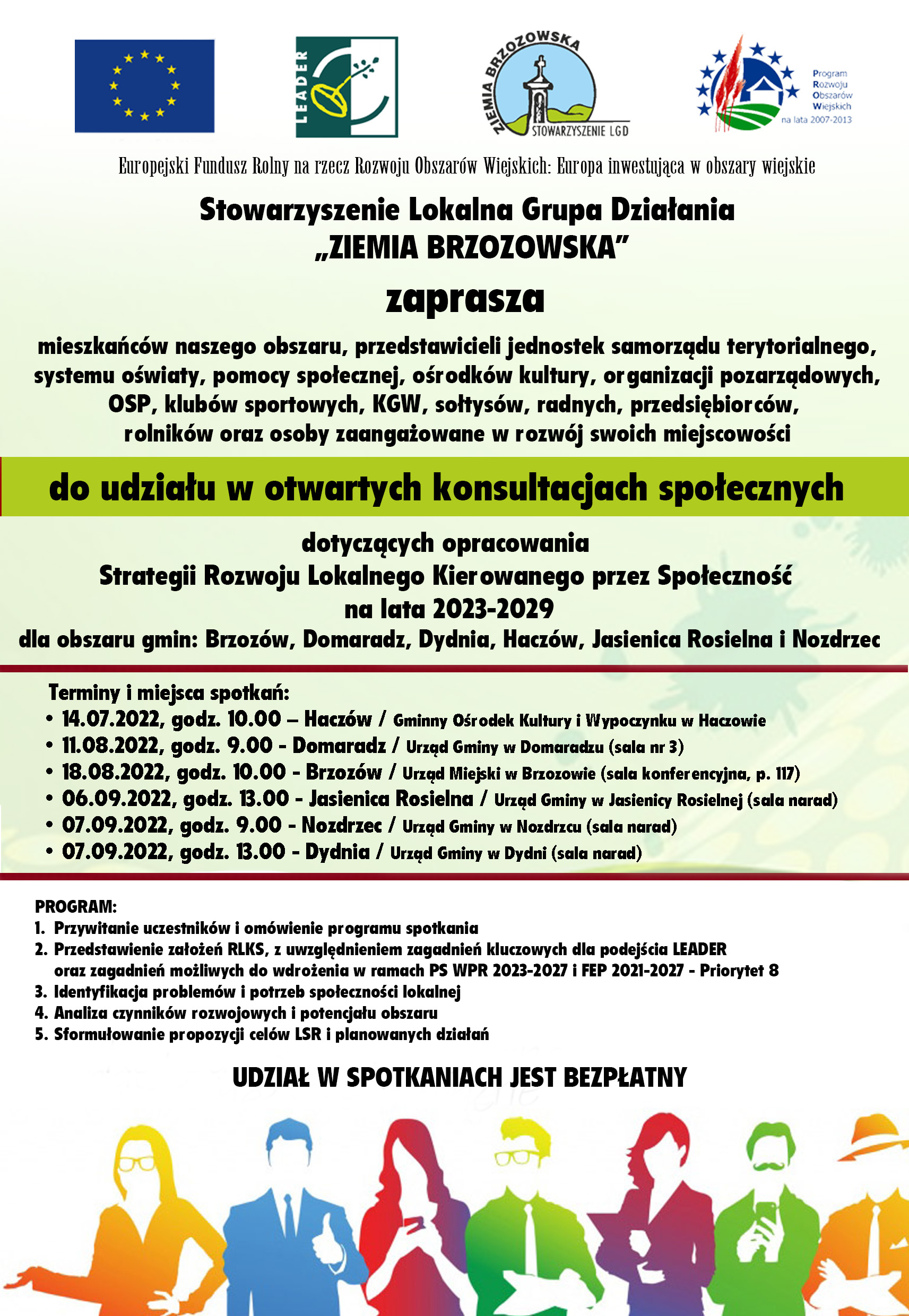 Konsultacje społeczne dotyczące opracowania LSR na lata 2023-2029