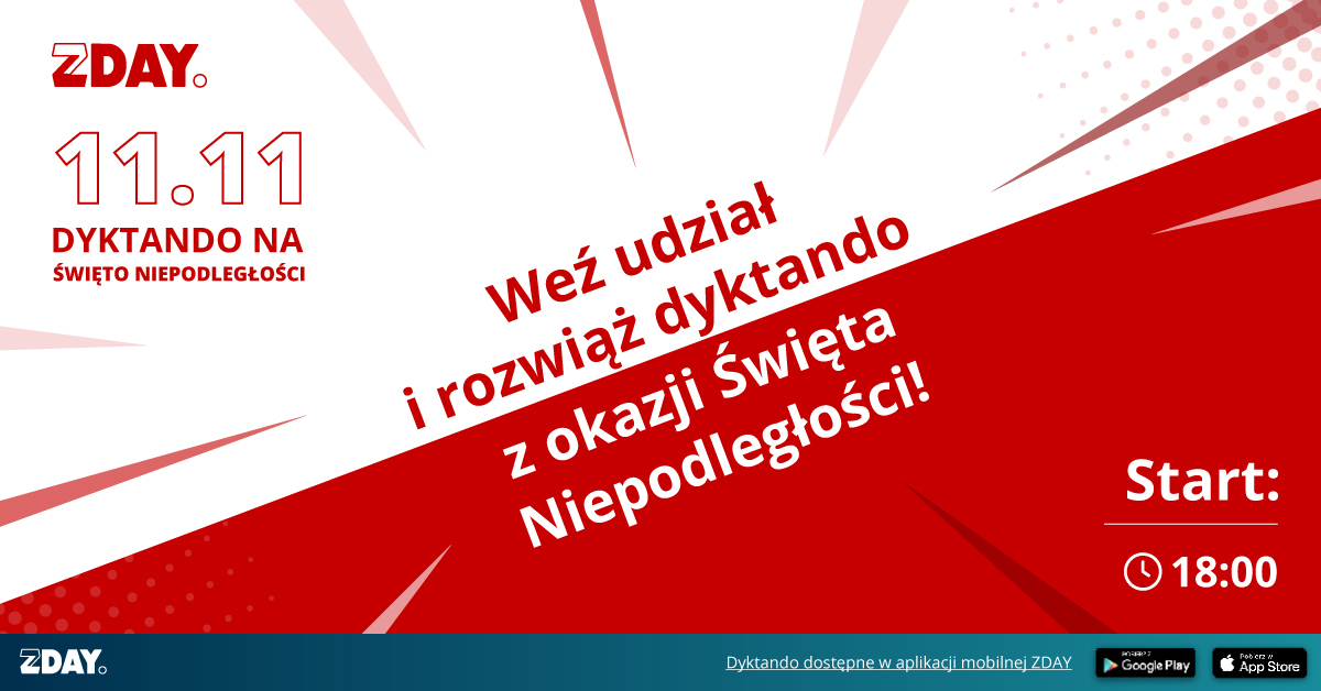 Weź udział w V edycji Dyktanda z okazji Święta Odzyskania Niepodległości