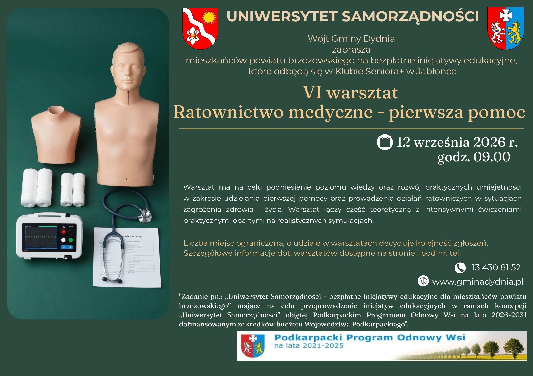 Bezpłatne warsztaty ratownictwa medycznego