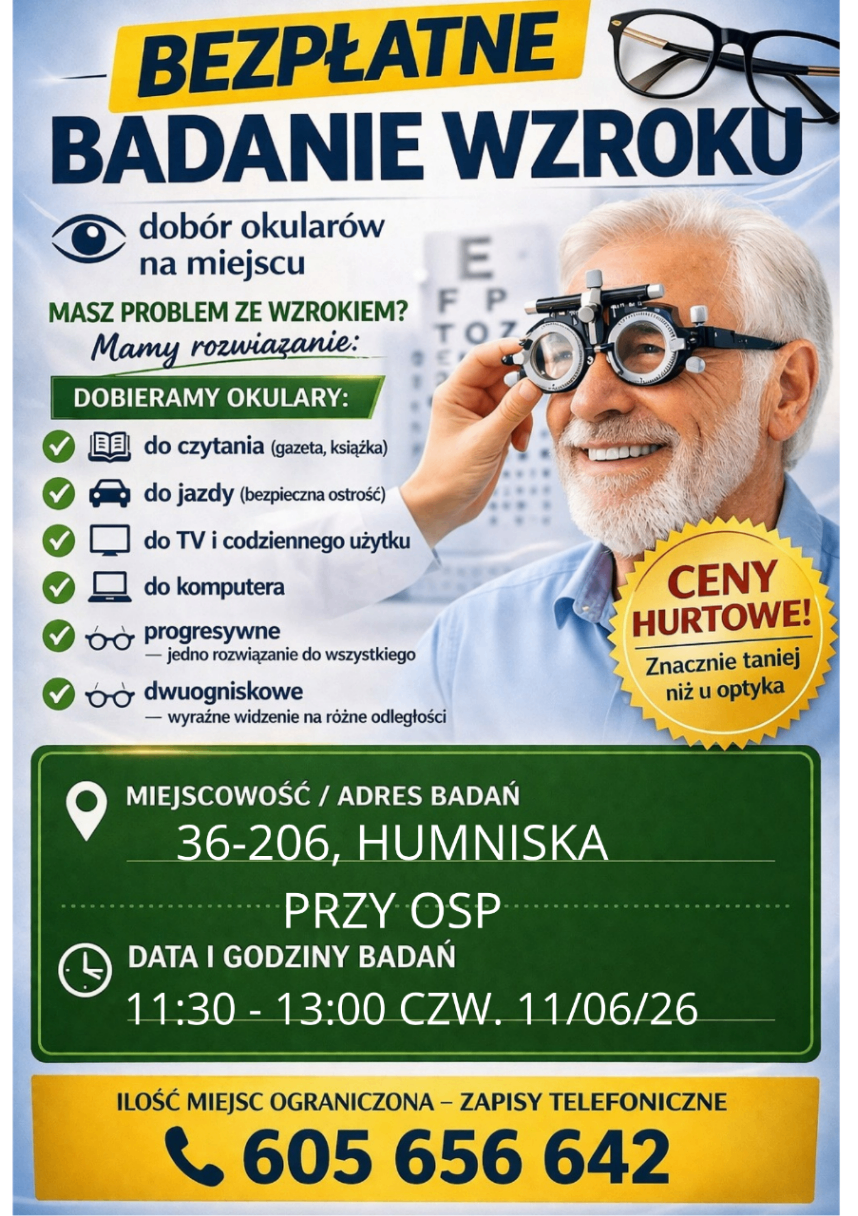 Bezpłatne badanie wzroku