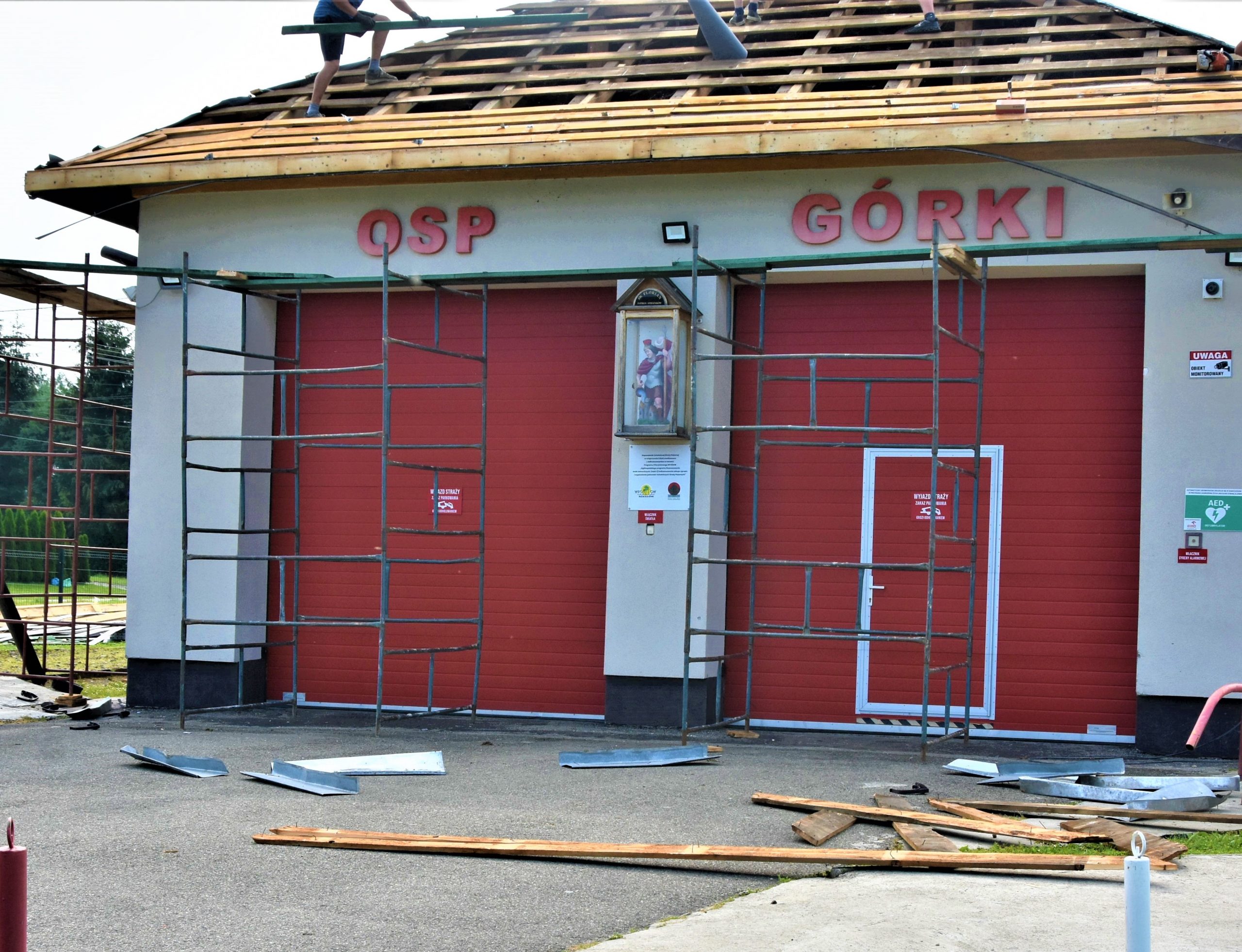 Wymiana pokrycia dachowego budynku OSP w Górkach