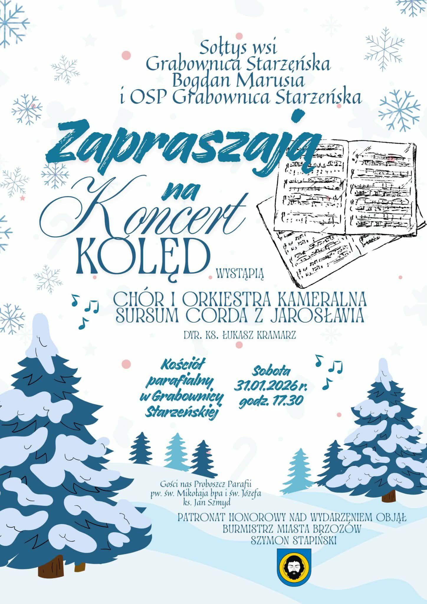 Koncert kolęd w Grabownicy Starzeńskiej