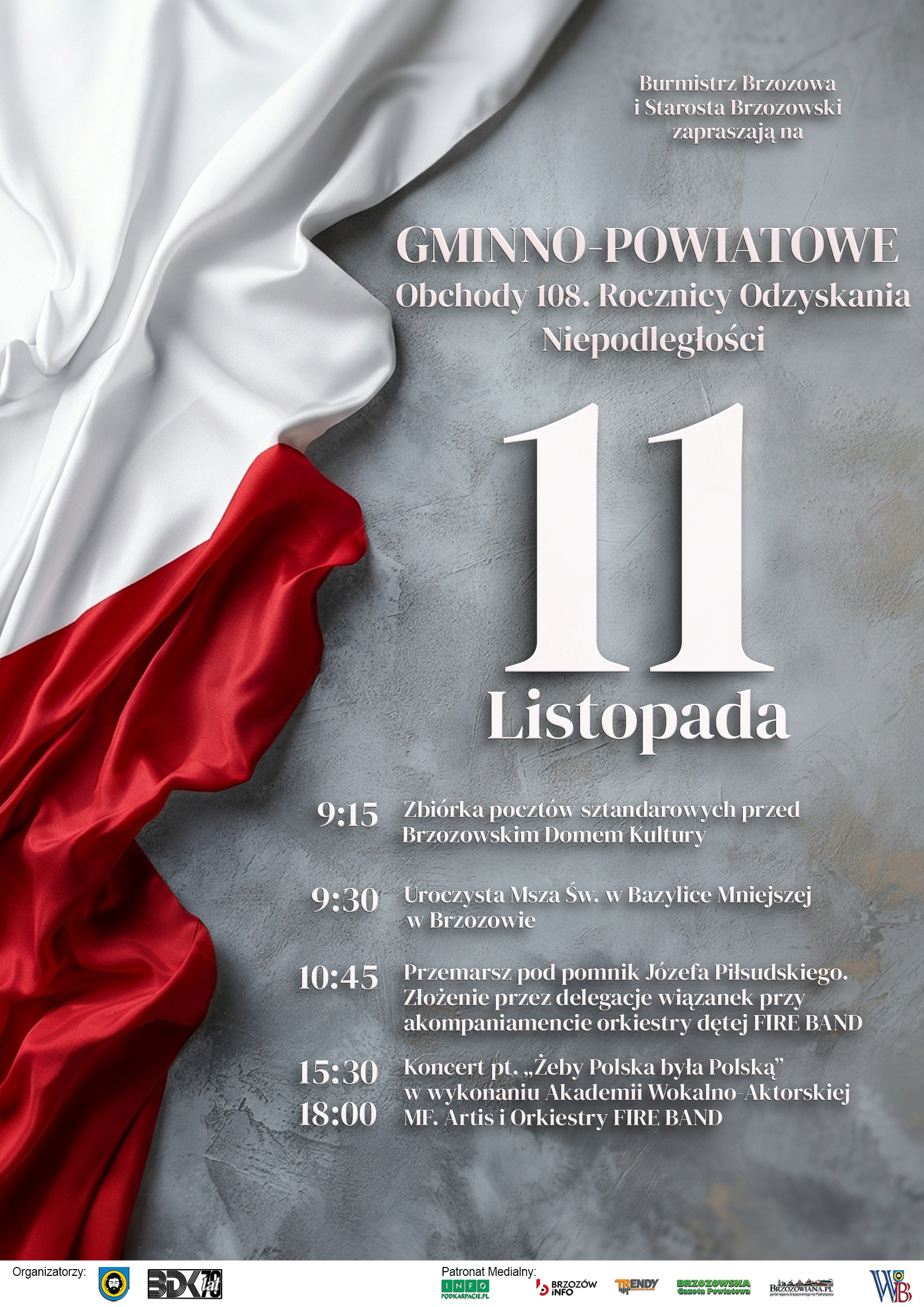 Gminno-Powiatowe Obchody 108. Rocznicy Odzyskania Niepodległości