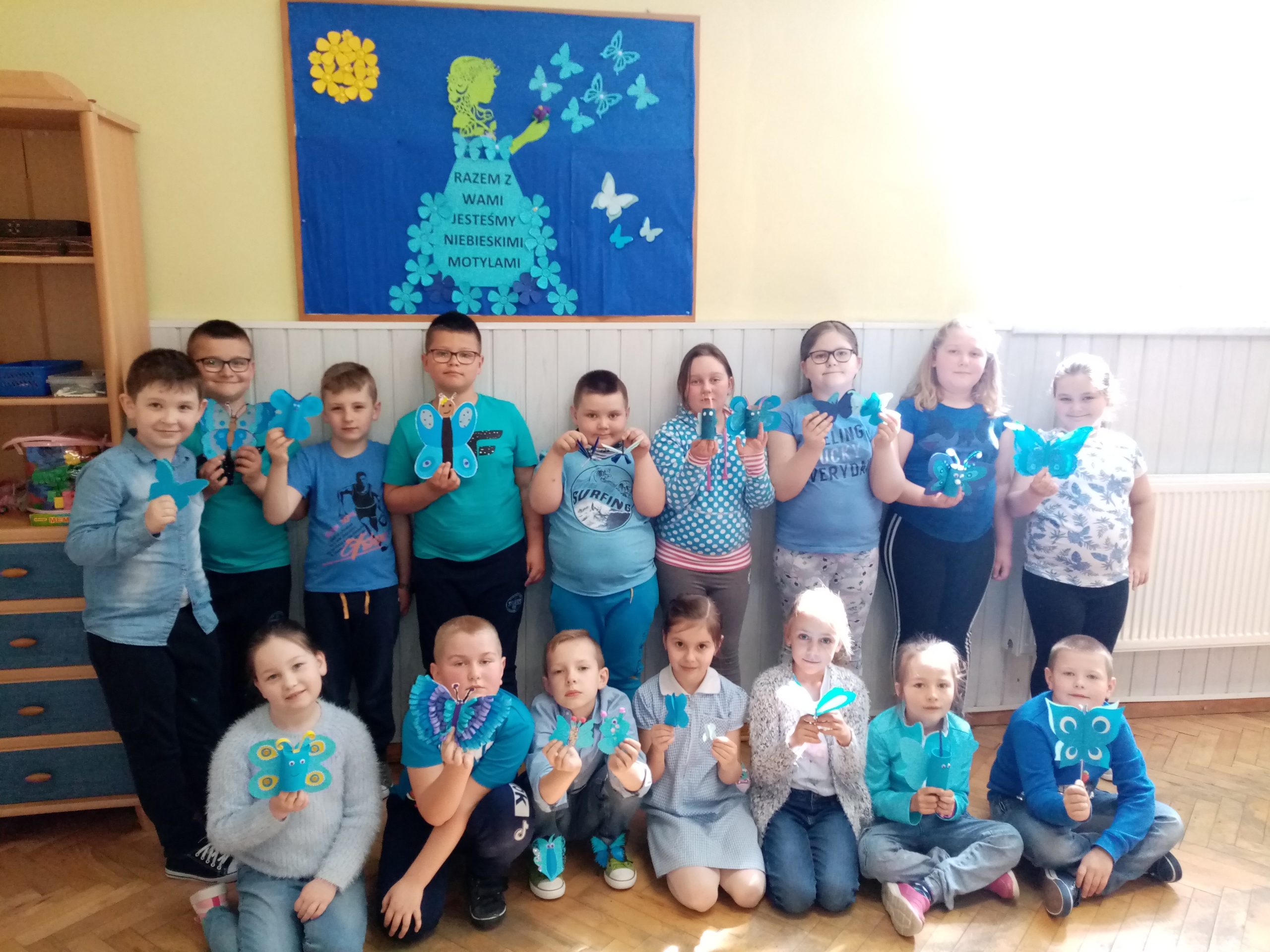 Challenge Niebieskie Motyle 2021 w Szkole Podstawowej im. Marii Konopnickiej w Grabownicy Starzeńskiej