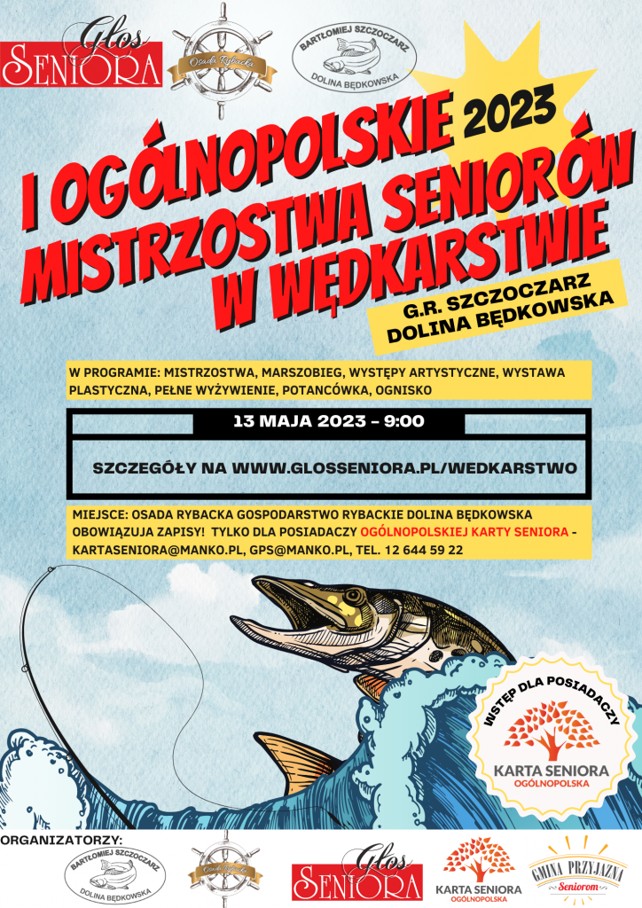 I Ogólnopolskie Mistrzostwa Seniorów w Wędkarstwie (zgłoszenia do 30 kwietnia br.)