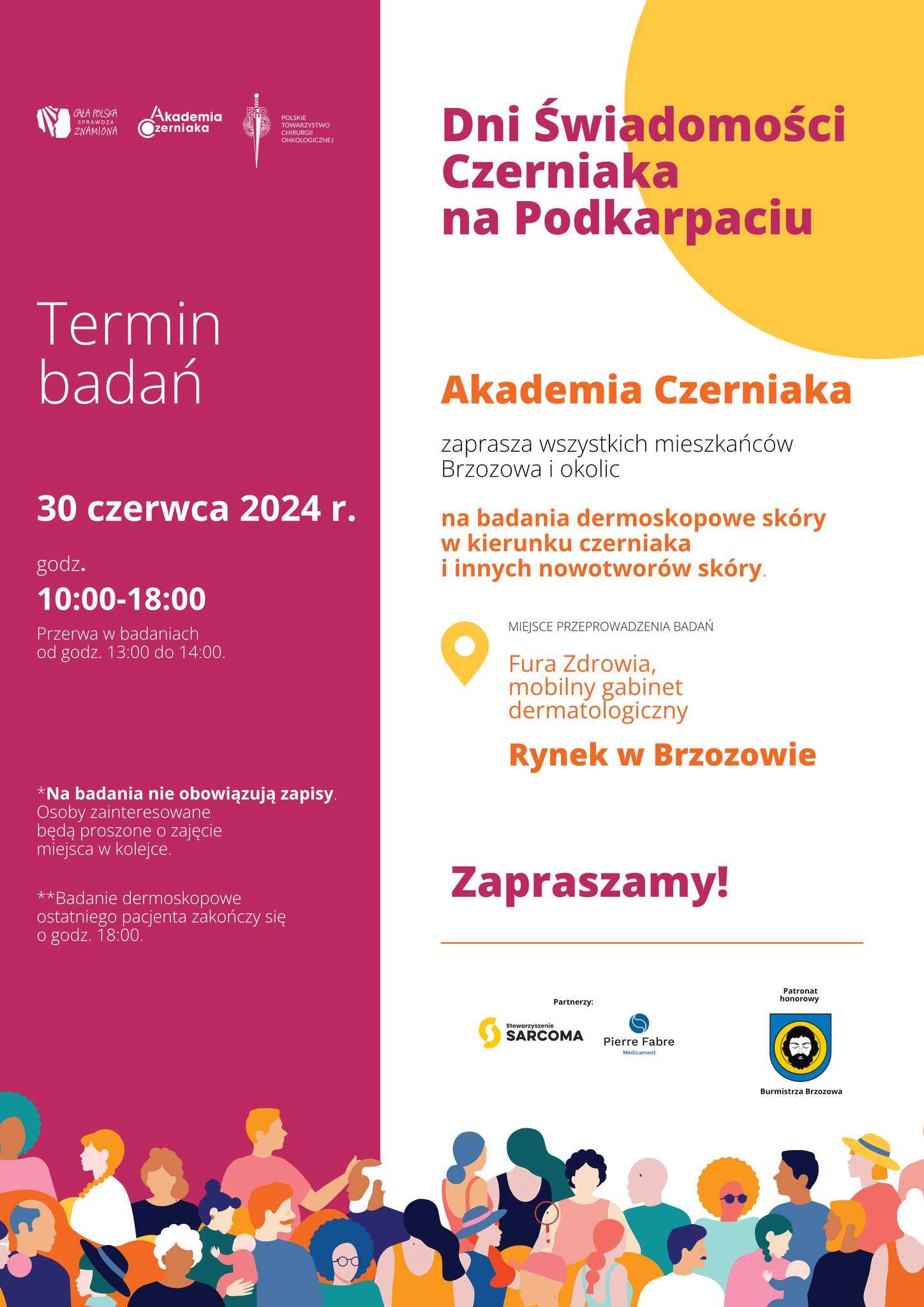 Bezpłatne badania dermoskopowe znamion