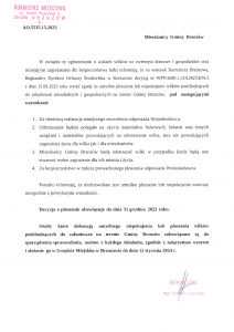 Informacja dla mieszkańców Gminy Brzozów dotycząca płoszenia wilków