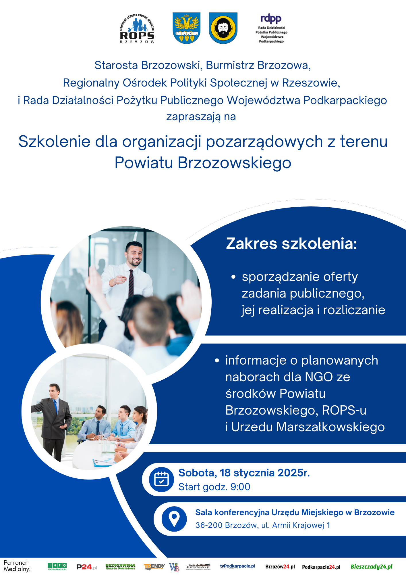 Szkolenie dla organizacji pozarządowych z terenu Powiatu Brzozowskiego