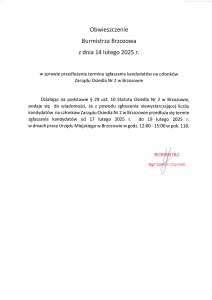 Obwieszczenie Burmistrza Brzozowa