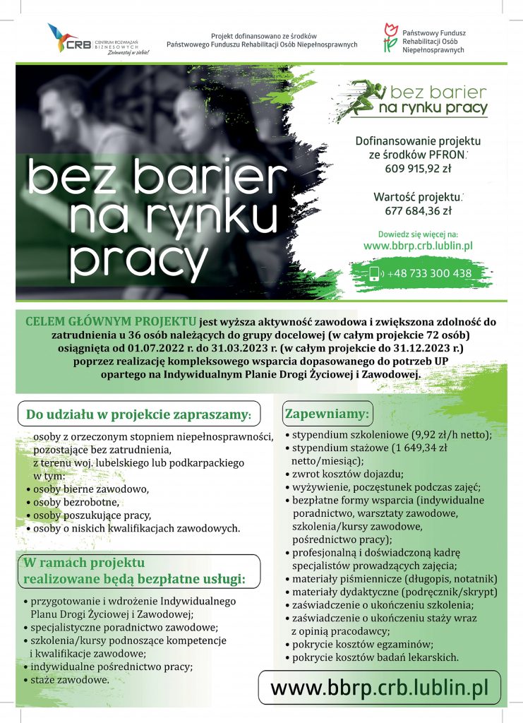 Projekt „Bez barier na rynku pracy”