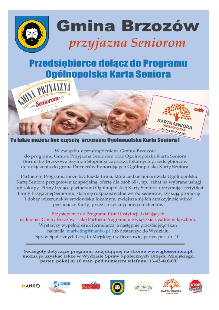 Gmina Brzozów przystąpiła do Ogólnopolskiej Karty Seniora