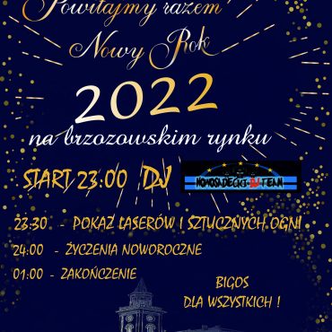 plakat sylwester 2022 Brzozów