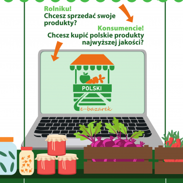 Plakat strony z artykułami wprost od rolników www.polskiebazarek.pl: